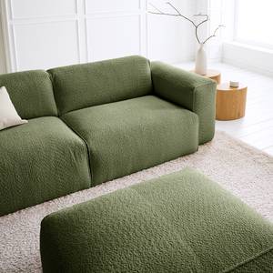 3-Sitzer Sofa HUDSON Bouclé Stoff Bony: Moosgrün