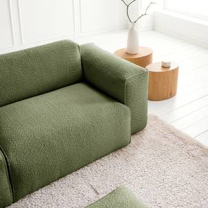 3-Sitzer Sofa HUDSON Bouclé Stoff Bony: Moosgrün