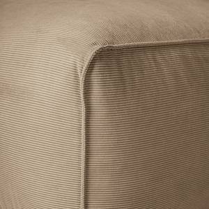 Ecksofa HUDSON 3-Sitzer mit Longchair Cordstoff Snor: Taupe - Breite: 317 cm - Longchair davorstehend links