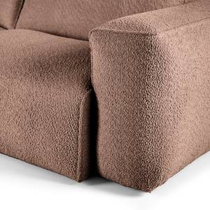 Ecksofa HUDSON 3-Sitzer mit Longchair Bouclé Stoff Bony: Mauve - Breite: 317 cm - Longchair davorstehend links