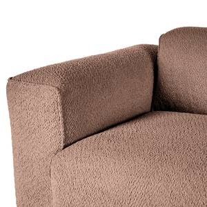 Ecksofa HUDSON 3-Sitzer mit Longchair Bouclé Stoff Bony: Mauve - Breite: 317 cm - Longchair davorstehend links