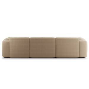 Ecksofa HUDSON 3-Sitzer mit Longchair Cordstoff Snor: Taupe - Breite: 284 cm - Longchair davorstehend rechts