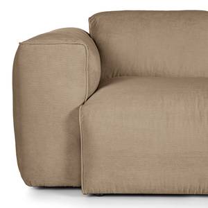 Ecksofa HUDSON 3-Sitzer mit Longchair Cordstoff Snor: Taupe - Breite: 284 cm - Longchair davorstehend rechts