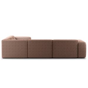 Ecksofa HUDSON mit Rundecke Bouclé Stoff Bony: Mauve - Ecke davorstehend rechts