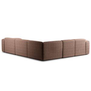 Ecksofa HUDSON mit Rundecke Bouclé Stoff Bony: Mauve - Ecke davorstehend links