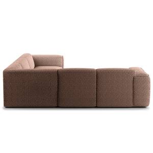 Ecksofa HUDSON mit Rundecke Bouclé Stoff Bony: Mauve - Ecke davorstehend links