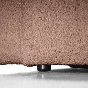 Ecksofa HUDSON mit Rundecke Bouclé Stoff Bony: Mauve - Ecke davorstehend links