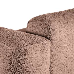 Ecksofa HUDSON 3-Sitzer mit Recamiere Bouclé Stoff Bony: Mauve - Longchair davorstehend links