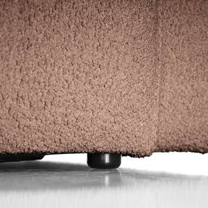 Ecksofa HUDSON 3-Sitzer mit Recamiere Bouclé Stoff Bony: Mauve - Longchair davorstehend links