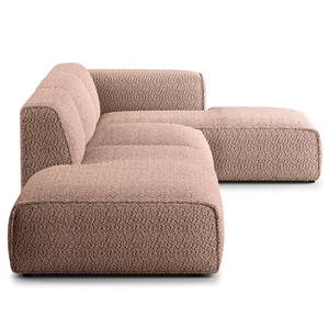 Hoekbank HUDSON met chaise longue Bouclé Stof Bony: Mauve - Longchair vooraanzicht rechts