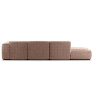 Ecksofa HUDSON mit Chaiselongue Bouclé Stoff Bony: Mauve - Longchair davorstehend rechts