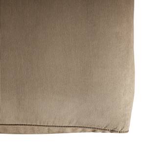 Ecksofa HUDSON mit Chaiselongue Cordstoff Snor: Taupe - Longchair davorstehend rechts