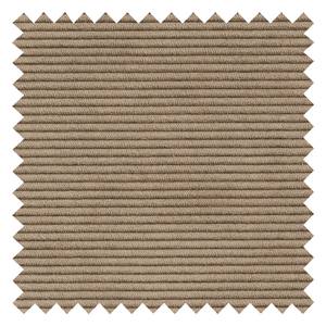 Zithoek HUDSON Corduroy Snor: Taupe - Longchair vooraanzicht links/Ottomaan rechts