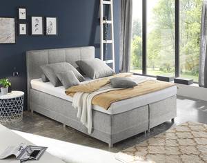 Lit boxspring Kapae Tissu Luara: Gris - 140 x 200cm