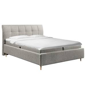 Lit boxspring Cerrave Tissu Luara: Gris minéral