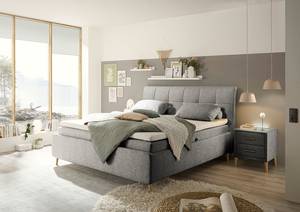 Letto contenitore Cerrave Tessuto Luara: grigio pietra