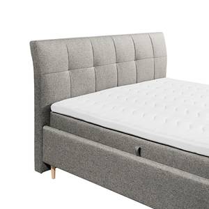 Lit boxspring Cerrave Tissu Luara: Gris minéral