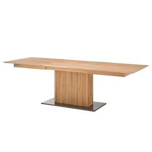 Uitschuifbare eettafel Lazori massief eikenhout - Bianco eikenhout - Grijs