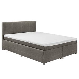 Boxspringbett Kapae Flachgewebe Luara: Anthrazit - 160 x 200cm