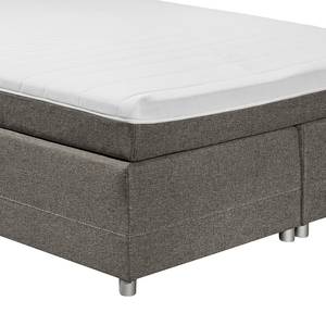 Boxspringbett Kapae Flachgewebe Luara: Anthrazit - 160 x 200cm