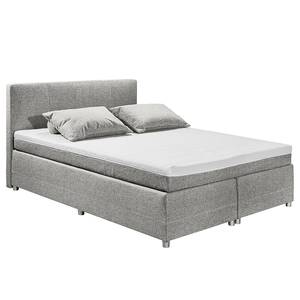 Boxspringbett Kapae Flachgewebe Luara: Grau - 160 x 200cm