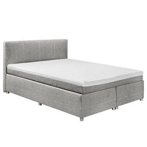 Boxspringbett Kapae Flachgewebe Luara: Grau - 160 x 200cm