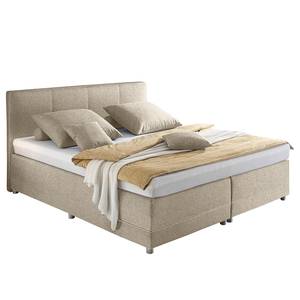 Letto boxspring Kapae Tessuto Luara: sabbia - 180 x 200cm