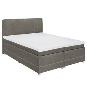 Boxspringbett Kapae Flachgewebe Luara: Anthrazit - 140 x 200cm