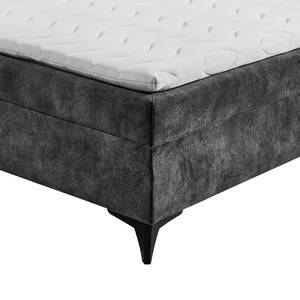 Lit boxspring Peligut Microfibre Salvo: Anthracite - Pas de tiroir de lit