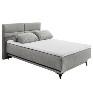 Boxspring Katalat Platweefsel Luara: Grijs - 120 x 200cm