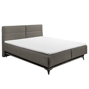 Boxspring Katalat Platweefsel Luara: Antracietkleurig - 160 x 200cm