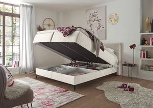 Lit boxspring Katalat Tissu Luara: Ecru - 160 x 200cm