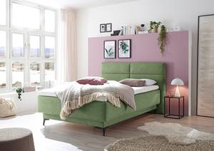 Lit boxspring Katalat Tissu Luara: Vert olive - 120 x 200cm