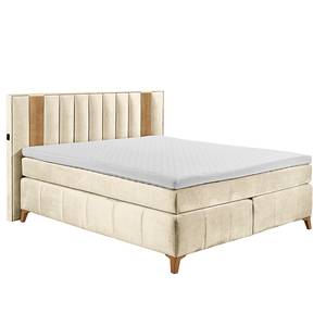 Boxspringbett Mavros Microfaser Valeria: Creme