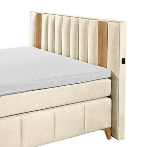 Letto boxspring Mavros Microfibra Valeria: crema