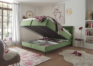 Letto contenitore Katalat Tessuto Luara: verde oliva - 160 x 200cm