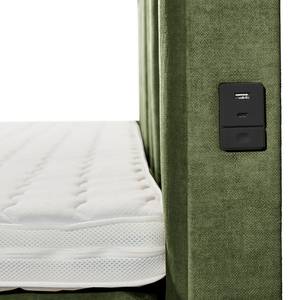 Letto boxspring Mavros Microfibra Valeria: verde muschio