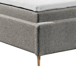 Lit boxspring Cerrave Tissu Luara: Gris minéral