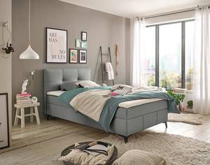 Lit boxspring Grambit Tissu Colbie: Gris