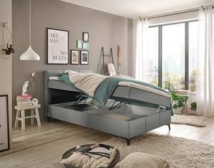 Lit boxspring Grambit Tissu Colbie: Gris