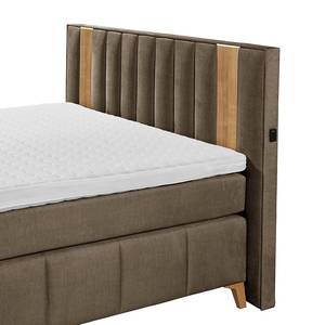 Letto boxspring Mavros Microfibra Valeria: grigio pietra