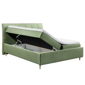 Lit boxspring Cerrave Tissu Luara: Vert olive