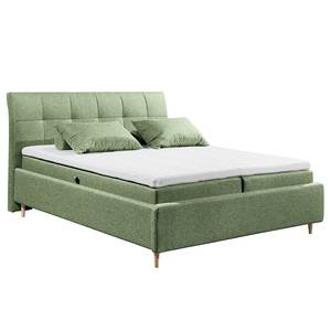 Lit boxspring Cerrave Tissu Luara: Vert olive