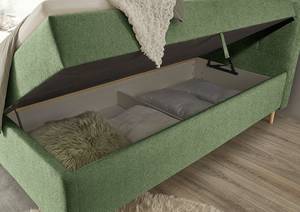 Lit boxspring Cerrave Tissu Luara: Vert olive