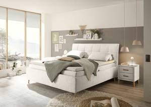 Lit boxspring Cerrave Tissu Luara: Ecru