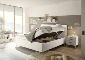 Boxspring Cerrave Platweefsel Luara: Ecru