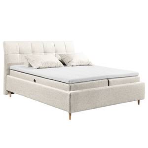 Lit boxspring Cerrave Tissu Luara: Ecru