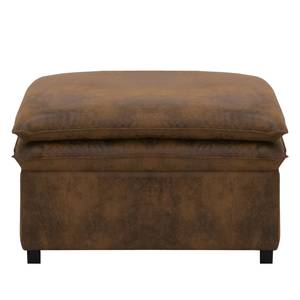 Repose-pieds capitonné Dailman Microfibre Goda: Marron chocolat - 80 x 80 cm