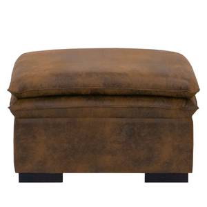 Gestoffeerde hocker Dailman Microvezel Goda: Chocoladebruin - 80 x 80 cm