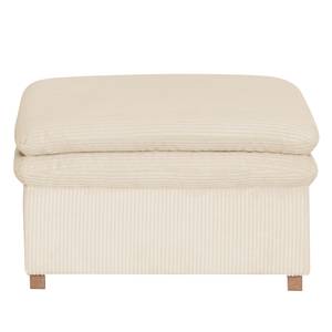 Polsterhocker Dailman Cordstoff Lola: Creme - 80 x 80 cm